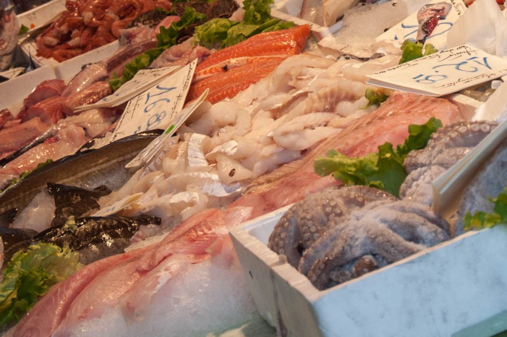Fresh fish and seafood - Rialto Fish Market, Venice, Italy - rossiwrites.com