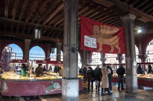 The small market hall - Rialto Fish Market, Venice, Italy - www.rossiwrites.com