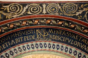 A close-up of an arch - Mosaics, The Orthodox Baptistery of Neon - Ravenna, Emilia Romagna, Italy - www.rossiwrites.com