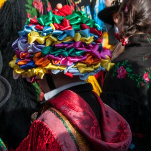 A traditional hat with ribbons - Bagolino, Lombardy, Italy - www.rossiwrites.com