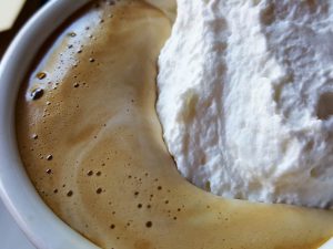 Coffee with whipped cream - Vicenza, Veneto, Italy - www.rossiwrites.com