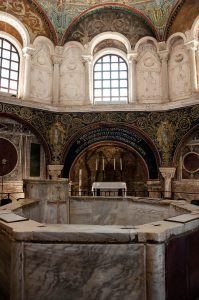 The baptismal font - Mosaics, The Orthodox Baptistery of Neon - Ravenna, Emilia Romagna, Italy - www.rossiwrites.com