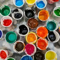 Colourful paints - Palladio Museum, Vicenza, Veneto, Italy - www.rossiwrites.com