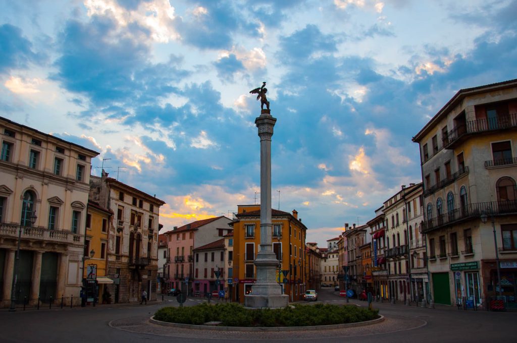 Piazza XX Settembre Seen from Ponte dei Angeli - Vicenza, Veneto, Italy - www.rossiwrites.com