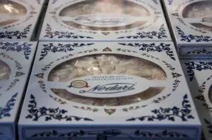 Large boxes of mandorlato from Cologna Veneta - Christmas Market at Verona - Italy - www.rossiwrites.com_