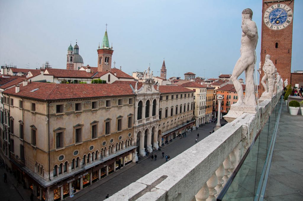 Piazza dei Signori seen from Palladio's Basilica, Vicenza , Italy - www.rossiwrites.com