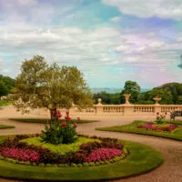 Rainbow Sky - A view of the garden - Osborne House, Cowes, Isle of Wight, England - www.rossiwrites.com