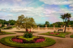 Rainbow Sky - A view of the garden - Osborne House, Cowes, Isle of Wight, England - www.rossiwrites.com