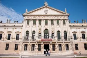 The facade of Villa Pisani - Stra, Veneto, Italy - www.rossiwrites.com