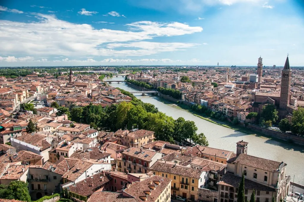 Verona from Above - The City of Romeo and Juliet Seen from Piazzale Castel San Pietro - Verona, Veneto, Italy - rossiwrites.com