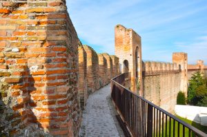 A close up of the medieval wall - Cittadella, Italy - www.rossiwrites.com