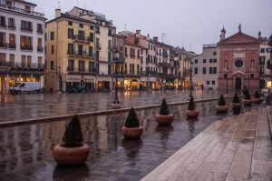 Piazza dei Signori in Padua on a rainy evening - Padua, Veneto, Italy - www.rossiwrites.com