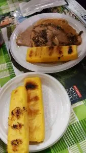 Pork slices with slivers of truffle and polenta - Lumignano Truffle Festival - Veneto, Italy - www.rossiwrites.com