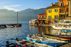 The harbour of Malcesine - Lake Garda, Italy - www.rossiwrites.com