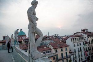 Looking over the rooftops of Vicenza from the Terrace of Palladio's Basilica, Vicenza , Italy - www.rossiwrites.com