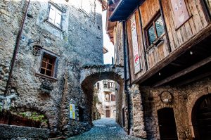 The cobbled streets of the medieval village Canale di Tenno - Trentino, Italy - www.rossiwrites.com