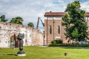 The remnants of Padua's Roman arena standing next to the city's famous Scrovegni Chapel - Padua, Italy - rossiwrites.com