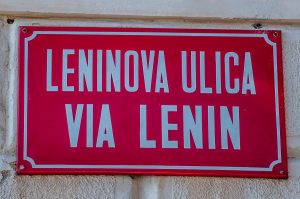 Lenin Street sign - Piran, Slovenia - www.rossiwrites.com