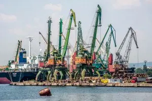 Shipyard cranes - Varna, Bulgaria - www.rossiwrites.com