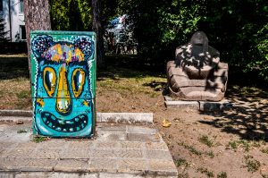 Substation covered with graffiti - Sea Garden - Varna Bulgaria - www.rossiwrites.com