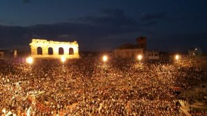Night has fallen over Arena di Verona - Verona Opera Festival - Veneto, Italy - www.rossiwrites.com