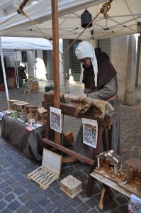 Woodturner, Old crafts festival, Corso Fogazzaro, Vicenza, Veneto, Italy - www.rossiwrites.com