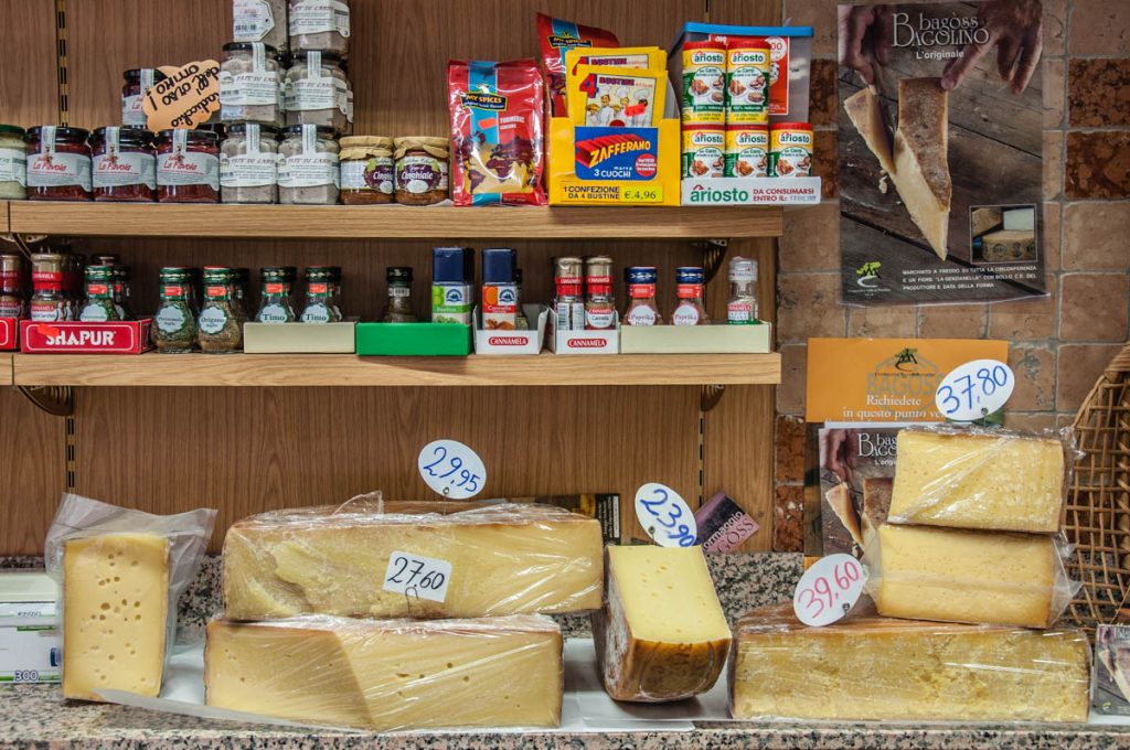 Traditional Bagoss cheese from the village of Bagolino in Lombardy, Italy - rossiwrites.com