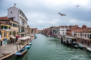 Venetian canal with seagulls - Venice, Italy - www.rossiwrites.com