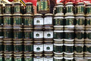 Jars with truffle sauce - Christmas Market - Verona, Italy - www.rossiwrites.com