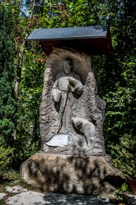 The statue of Sant'Antonio Abate - Grotte di Caglieron, Fregona, Veneto, Italy - www.rossiwrites.com
