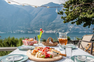 Table laid for lunch - Nesso, Lake Como, Lombardy, Italy - www.rossiwrites.com