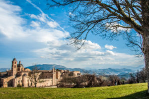A view of Urbino with the Ducal Palace - Urbino, Marche, Italy - www.rossiwrites.com