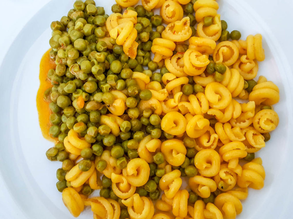 Pasta with fresh peas - Soave, Veneto, Italy - rossiwrites.com