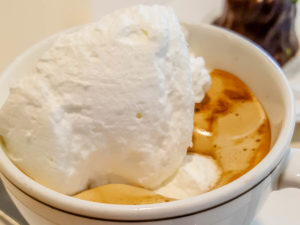 Coffee with whipped cream - Caffe con panna - Vicenza, Italy - rossiwrites.com