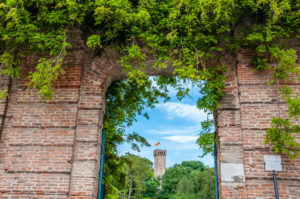 The entrance of the Public Garden in the Carrara Castle - Este, Veneto, Italy - www.rossiwrites.com