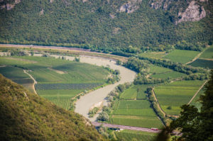 The river Adige seen from above - Spiazzi, Veneto, Italy - www.rossiwrites.com