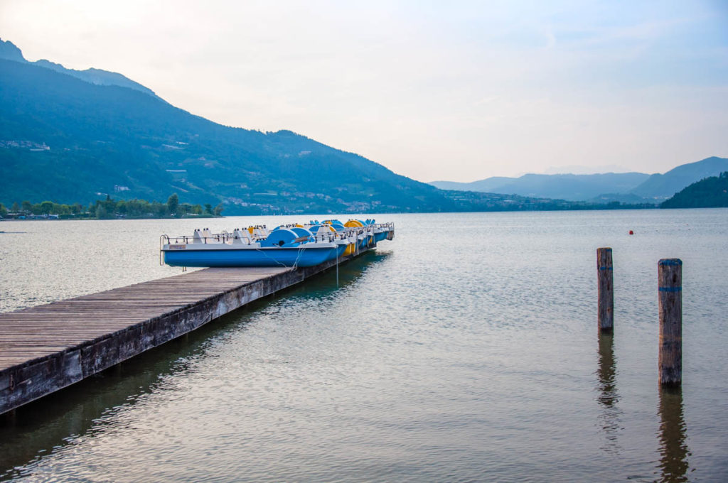 A view of Lake Caldonazzo in the early evening - Trentino, Italy - rossiwrites.com