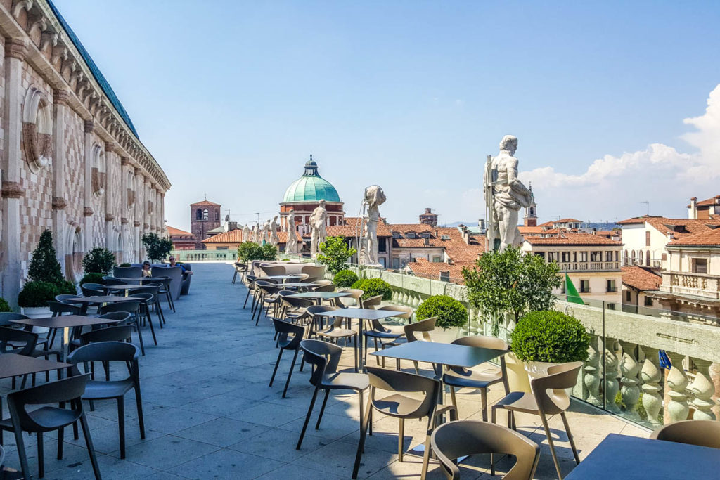 Caffe on the terrace, Basilica Palladiana - Vicenza, Veneto, Italy - rossiwrites.com