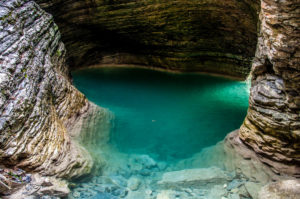 Inside the grotto - Grotta Azzurra di Mel - Hiking in the Dolomites - Veneto, Italy - rossiwrites.com