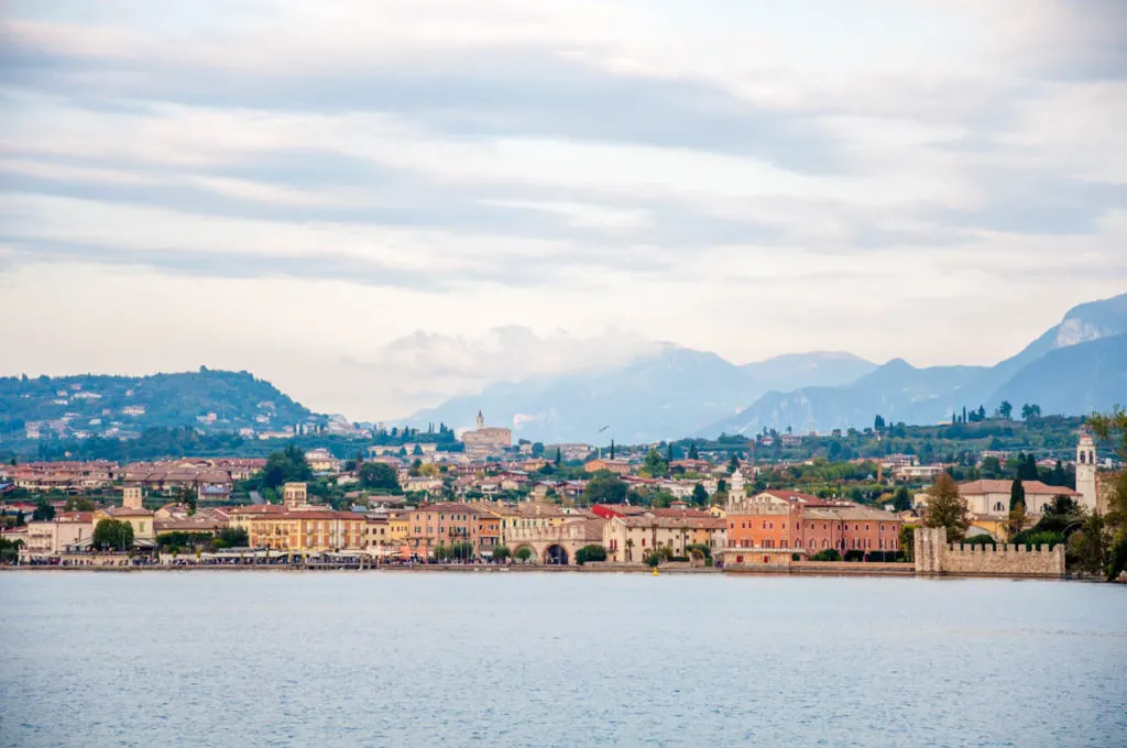 Lazise seen from the water - Lake Garda, Italy - rossiwrites.com