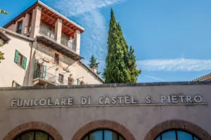 The entrance of the funicular - Verona, Veneto, Italy - rossiwrites.com