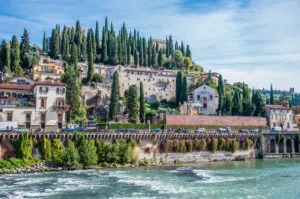 San Pietro Hill - The view from Ponte Pietra - Verona, Veneto, Italy - rossiwrites.com