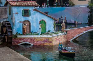 A close-up of the Nativity Scene over the river Aril - Cassone, Lake Garda, Veneto, Italy - rossiwrites.com