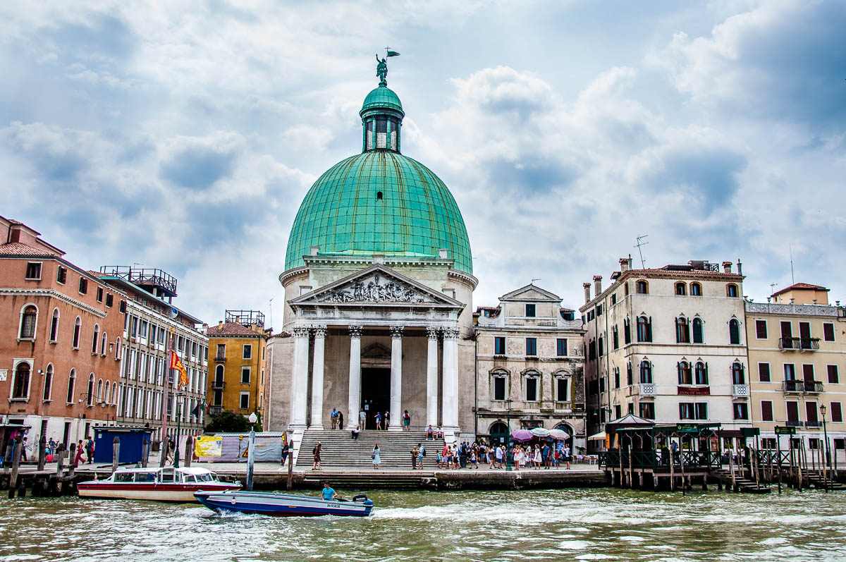 Church of San Simeon Piccolo seen from Venezia Santa Lucia train station - Venice, Italy - rossiwrites.com