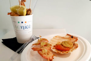 Frito Misto with prawns and a scallop served by WeNice in Venice - - Veneto, Italy - rossiwrites.com