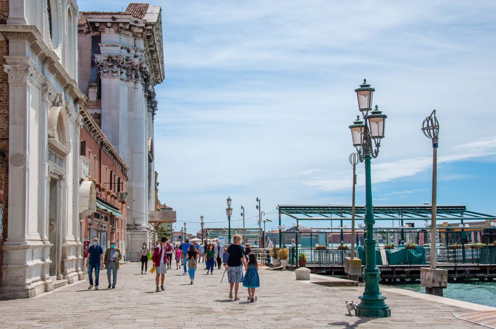 People walking along the Fondamenta delle Zattere - Venice, Italy - rossiwrites.com