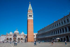 St. Mark's Square with the St. Mark's Belltower - Venice, Italy - rossiwrites.com