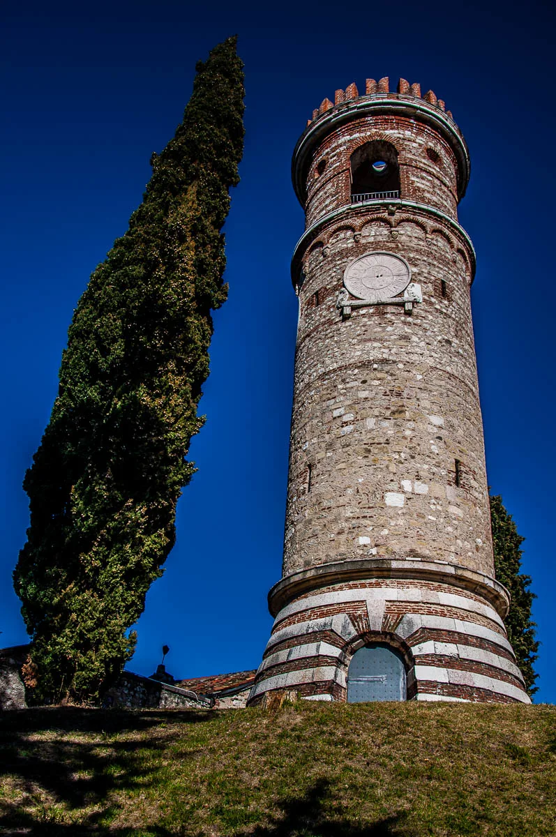 The tower with a cypress - Dante's Hill - Col Bastia - Romano d'Ezzelino, Veneto, Italy - rossiwrites.com