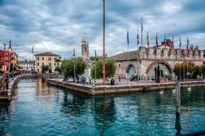View of Lazise with the Venetian Customs House - Veneto, Italy - rossiwrites.com