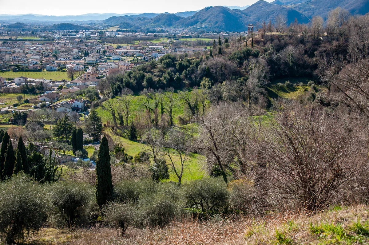 View of Monte Grappa from Dante's Hill - Col Bastia - Romano d'Ezzelino, Veneto, Italy - rossiwrites.com
